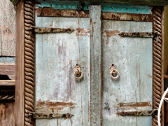 Atmosphère déco Buffet massif turquoise Inde