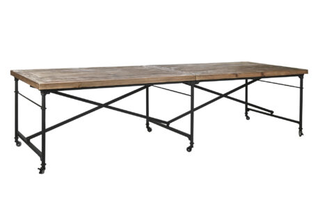 TABLE BOIS METAL