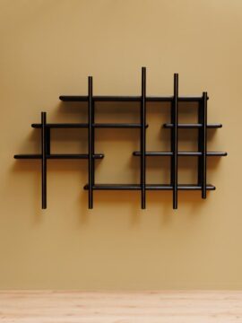 Etagère murale détails or