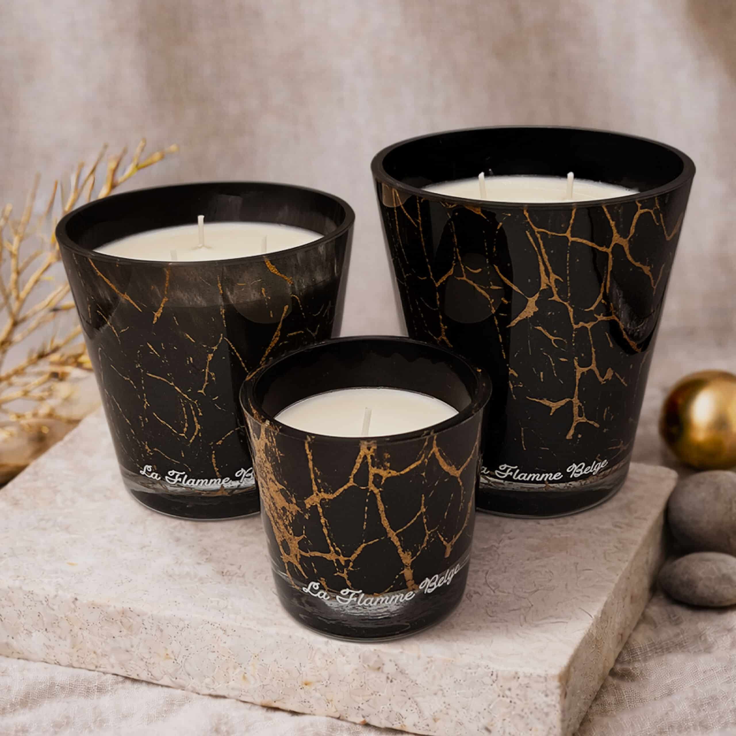 Bougie La flamme Belge Prestige Golden Veins