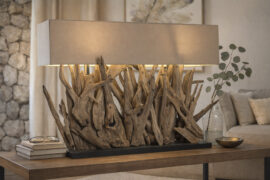 Lampe racine teck